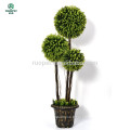 120cm 150cm 3 pièces arbre topiaire en buis artificiel avec pot